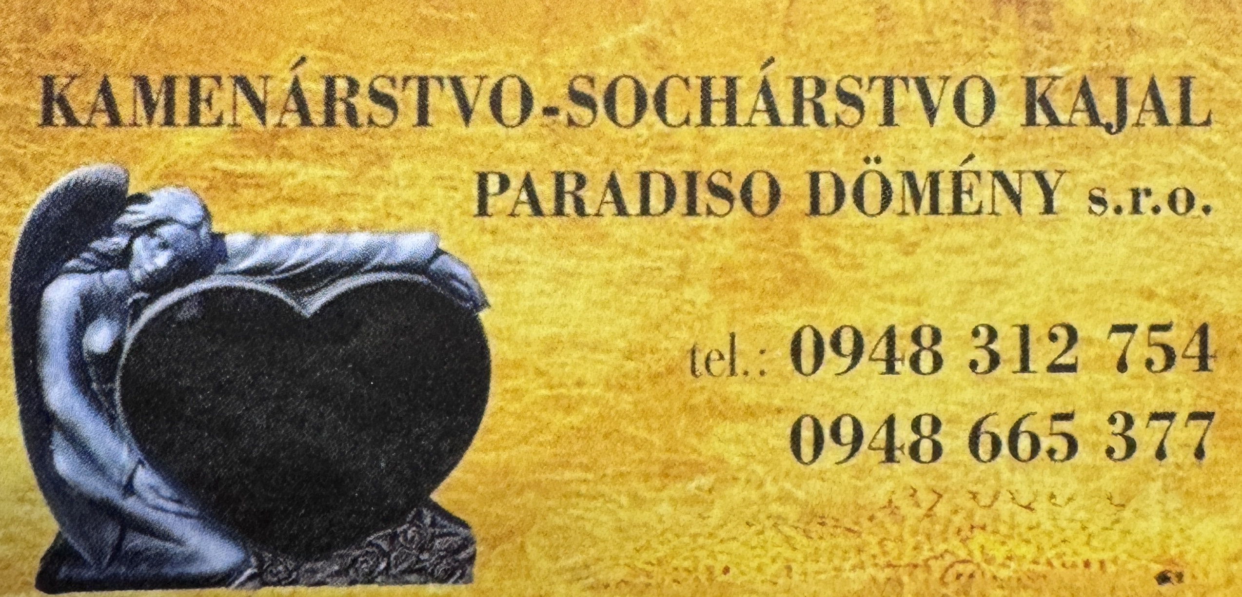 kamenarstvo kajal Paradiso Domény s.r.o.
